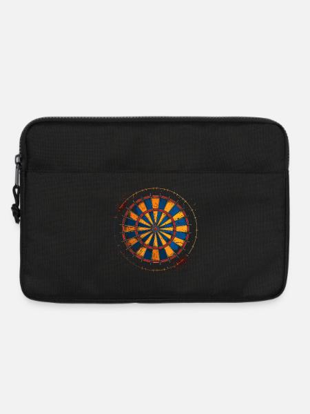 Dartscheibe Zeichnung - Laptoptasche 13" - Schwarz