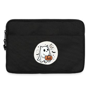 Katze Gespenst Halloween - Funny Spooky Cat - Laptoptasche 13" - Schwarz - Vorne