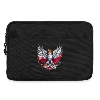 Polen Polska polnisch rot weiß Adler Goldene Krone - Laptoptasche 13" - Schwarz - Vorne