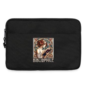Femme bibliophile Livre Livres Lecture Cadeau - Sacoche pour ordinateur portable 13 pouces - noir - Devant