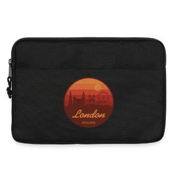 Londons Skyline im Retro Sonnenuntergang - Laptoptasche 13" - Schwarz - Vorne