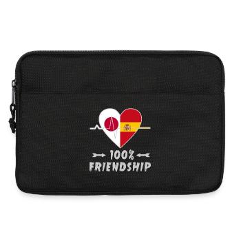 Japan and Spain 100% friendship - Laptop bag 13" - black - Front
