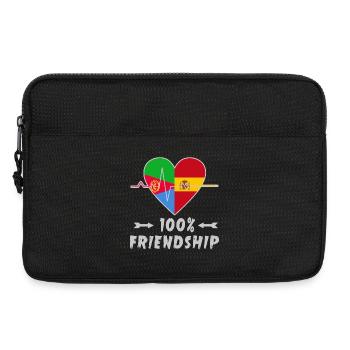 Eritrea und Spanien 100% Freundschaft - Laptoptasche 13" - Schwarz - Vorne