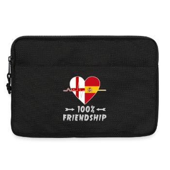 L'Angleterre et l'Espagne : une amitié à 100 % - Sacoche pour ordinateur portable 13 pouces - noir - Devant