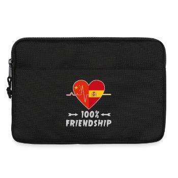 China and Spain 100% friendship - Laptop bag 13" - black - Front