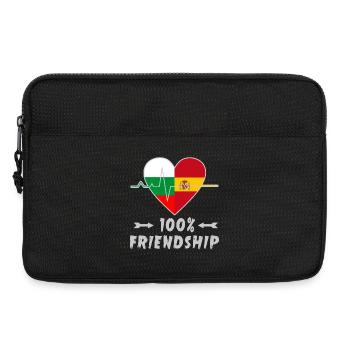 100 % amitié entre la Bulgarie et l'Espagne - Sacoche pour ordinateur portable 13 pouces - noir - Devant