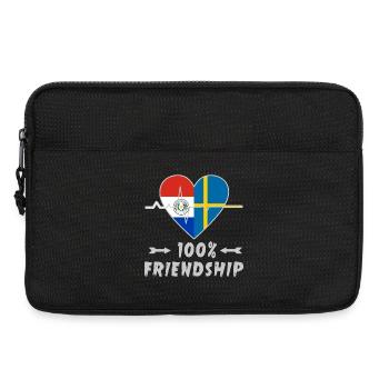 Paraguay und Schweden 100% Freundschaft - Laptoptasche 13" - Schwarz - Vorne