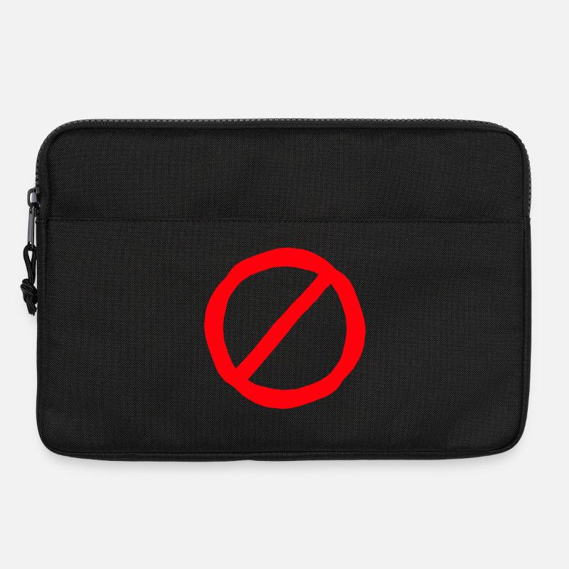 Prohibition sign comic style - Laptop bag 13" - black