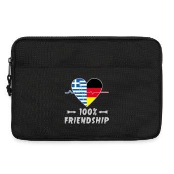Greece and Germany 100% friendship - Laptop bag 13" - black - Front
