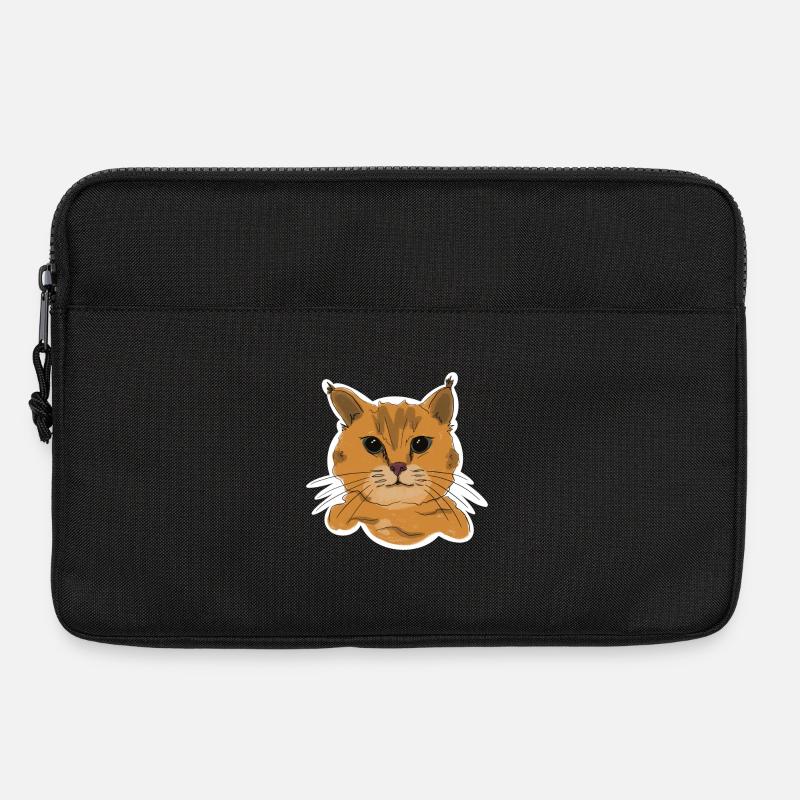 Illustration einer Katze „Schnurr“ - Laptoptasche 13" - Schwarz