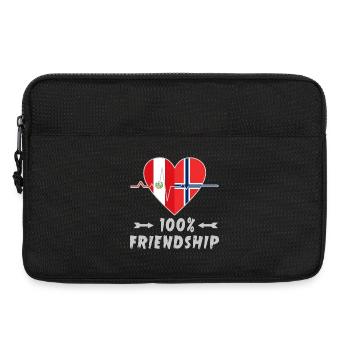 Peru and Norway 100% friendship - Laptop bag 13" - black - Front
