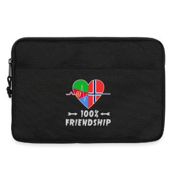 Eritrea und Norwegen 100% Freundschaft - Laptoptasche 13" - Schwarz - Vorne