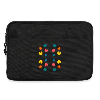 CŒUR. NOEL. NOËL. CŒURS. COEUR. FÊTE DES PERES - Sacoche pour ordinateur portable 13 pouces - noir - Devant