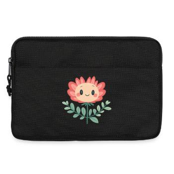 Fröhliche Blume - Laptoptasche 13" - Schwarz - Vorne