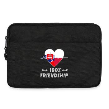 Slowakei und Polen 100% Freundschaft - Laptoptasche 13" - Schwarz - Vorne