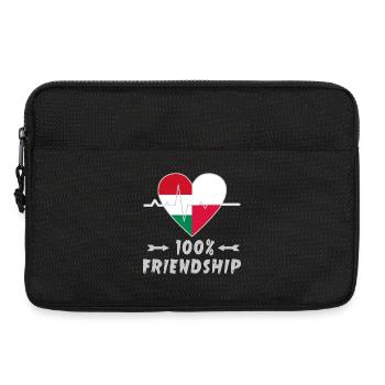 Ungarn und Polen 100% Freundschaft - Laptoptasche 13" - Schwarz - Vorne