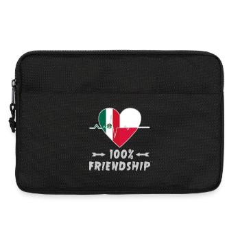 100 % amitié entre le Mexique et la Pologne - Sacoche pour ordinateur portable 13 pouces - noir - Devant