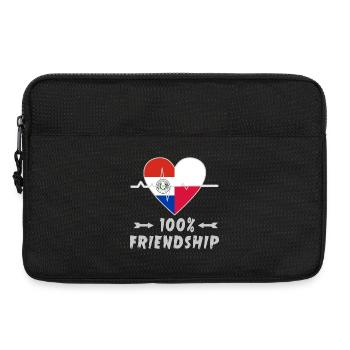 Paraguay und Polen 100% Freundschaft - Laptoptasche 13" - Schwarz - Vorne