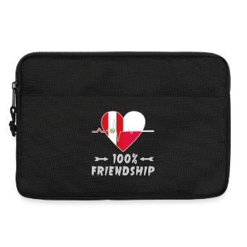 Peru and Poland 100% friendship - Laptop bag 13" - black - Front