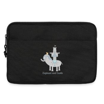 elephant and castle l with text - Laptop bag 13" - black - Front