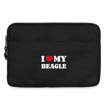 I Love My Beagle - Laptoptasche 13" - Schwarz - Vorne