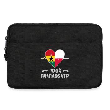 Ghana und Polen 100% Freundschaft - Laptoptasche 13" - Schwarz - Vorne