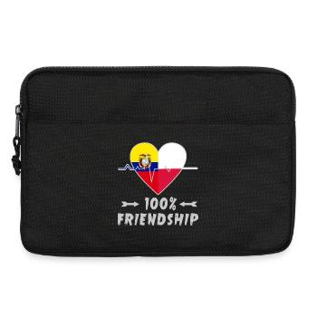 L'Equateur et la Pologne : amitié à 100 % - Sacoche pour ordinateur portable 13 pouces - noir - Devant