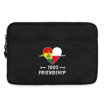 Bolivien und Polen 100% Freundschaft - Laptoptasche 13" - Schwarz - Vorne