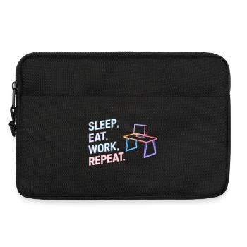 Sleep Eat Work Repeat Neon Design - Laptop bag 13" - black - Front