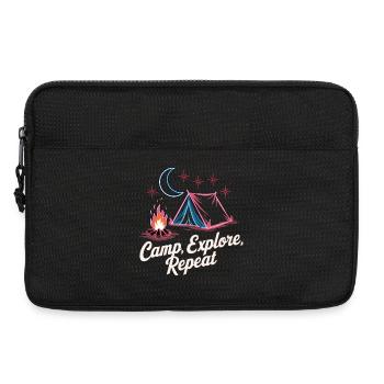 Camp Erkunden Wiederholen - Laptoptasche 13" - Schwarz - Vorne