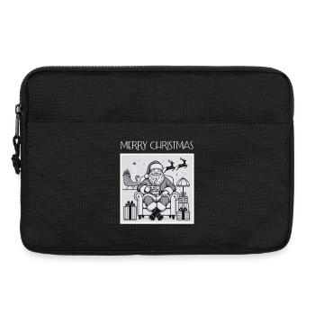 Père Noël Café au Canapé - Sacoche pour ordinateur portable 13 pouces - noir - Devant