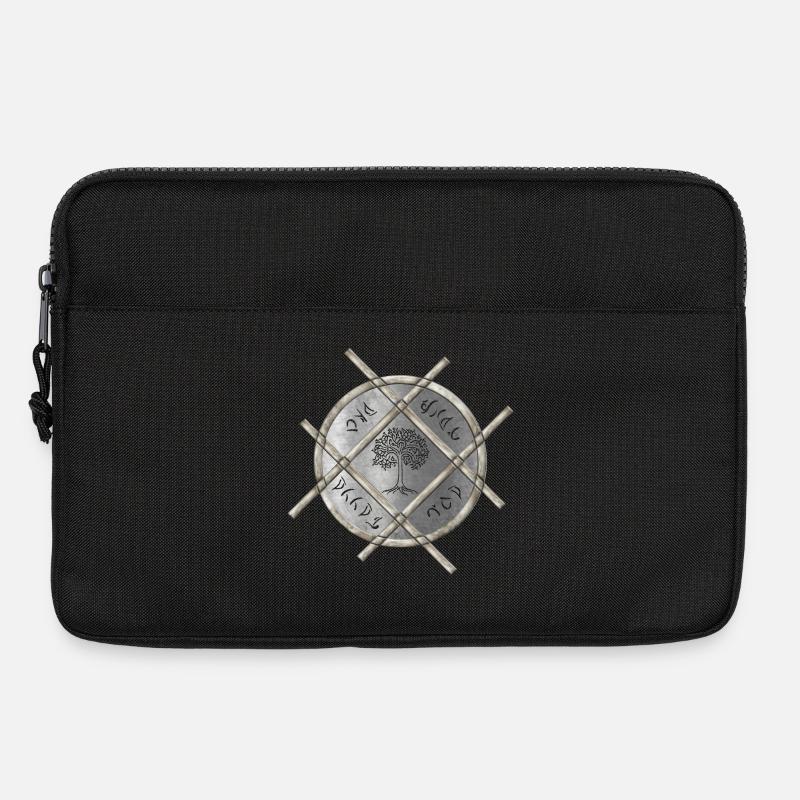 Symbolisches Silbermedaillon - Laptoptasche 13" - Schwarz