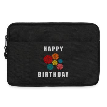 ANNIVERSAIRE. HAPPY BIRTHDAY. JOYEUX ANNIVERSAIRE. - Sacoche pour ordinateur portable 13 pouces - noir - Devant