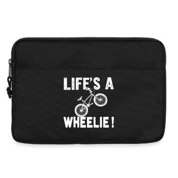BMX bike fun Wheelie - Sacoche pour ordinateur portable 13 pouces - noir - Devant