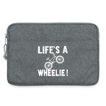 BMX bike fun Wheelie - Laptoptasche 13" - Grau meliert - Vorne