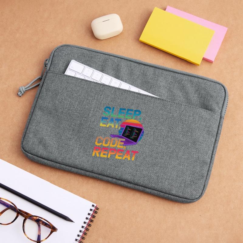Sleep Eat Code Repeat Gift pour Coder Sacoche pour ordinateur portable 13 pouces