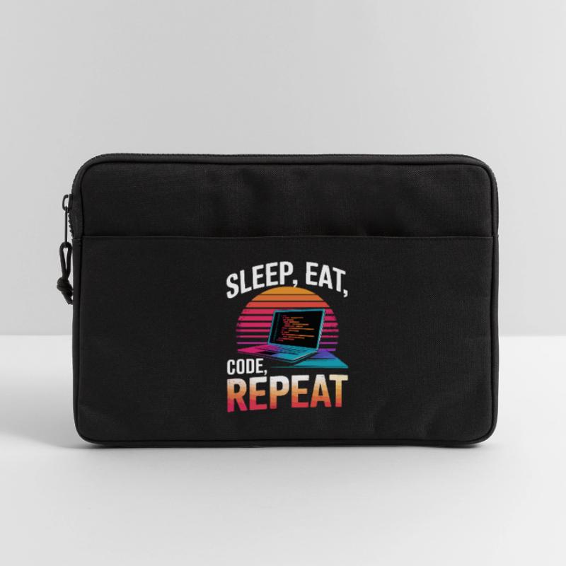 Schlaf Essen Code Wiederholen Geschenk Programmierer Entwickler Laptoptasche 13"