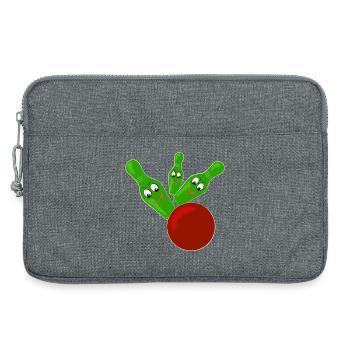Kegeln - Laptoptasche 13" - Grau meliert - Vorne