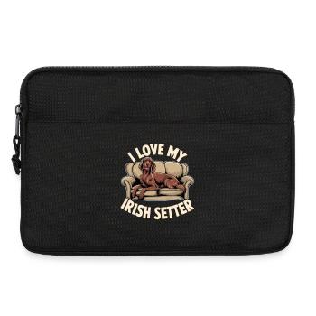 i love my Irish Setter - Hundefreunde Hundemotiv - Laptoptasche 13" - Schwarz - Vorne