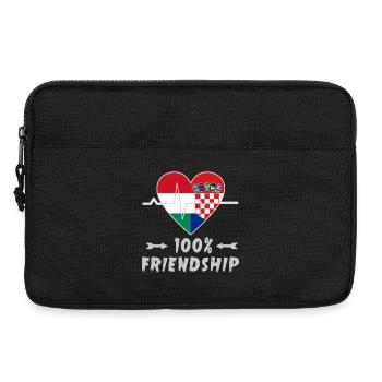 Ungarn und Kroatien 100% Freundschaft - Laptoptasche 13" - Schwarz - Vorne