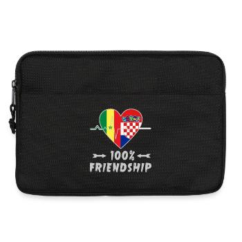 Senegal and Croatia 100% friendship - Laptop bag 13" - black - Front