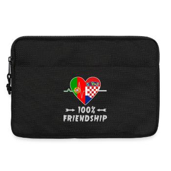 100 % amitié entre le Portugal et la Croatie - Sacoche pour ordinateur portable 13 pouces - noir - Devant