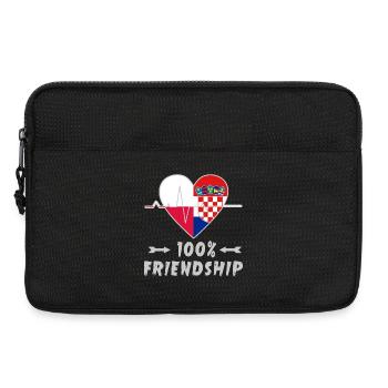100 % amitié entre la Pologne et la Croatie - Sacoche pour ordinateur portable 13 pouces - noir - Devant