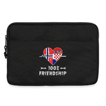 Norwegen und Kroatien 100% Freundschaft - Laptoptasche 13" - Schwarz - Vorne