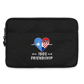 Somalia and Croatia 100% friendship - Laptop bag 13" - black - Front
