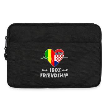 100 % amitié entre le Mali et la Croatie - Sacoche pour ordinateur portable 13 pouces - noir - Devant