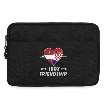 Lettland und Kroatien 100% Freundschaft - Laptoptasche 13" - Schwarz - Vorne