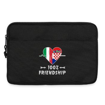 L'Italie et la Croatie : amitié à 100 % - Sacoche pour ordinateur portable 13 pouces - noir - Devant