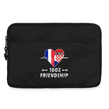 100 % amitié entre la France et la Croatie - Sacoche pour ordinateur portable 13 pouces - noir - Devant