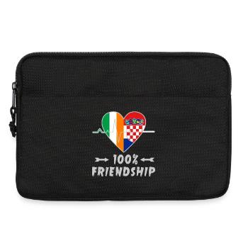 L'Irlande et la Croatie : amitié à 100 % - Sacoche pour ordinateur portable 13 pouces - noir - Devant